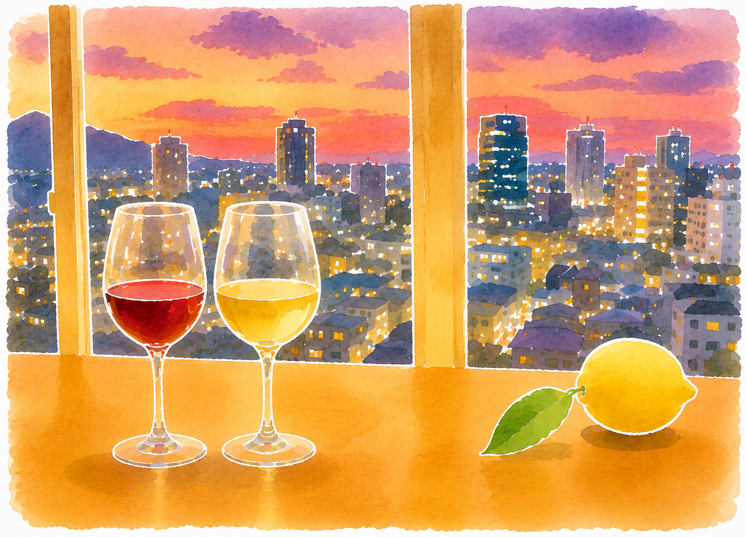 カフェからの夜景